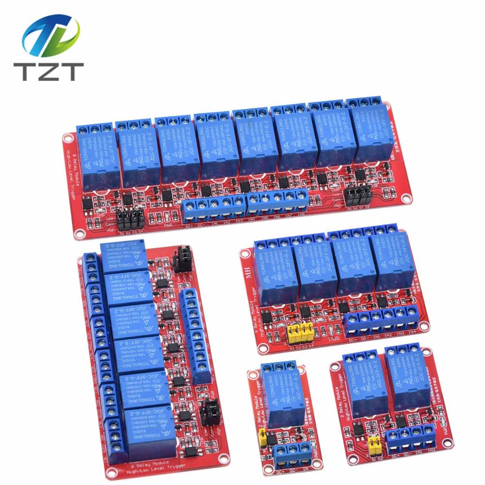 DIYTZT 1pcs 1 2 4 8 Channel 5V - Relay 8 Channel Board 评论和价格