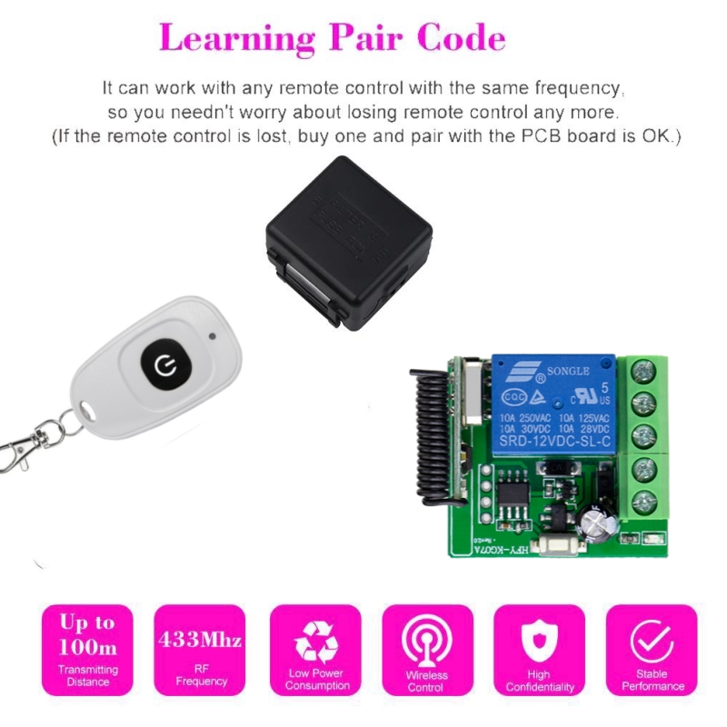 433MHz DIY Wireless Switch DC  - Diy Home Automation Controller 评论和价格