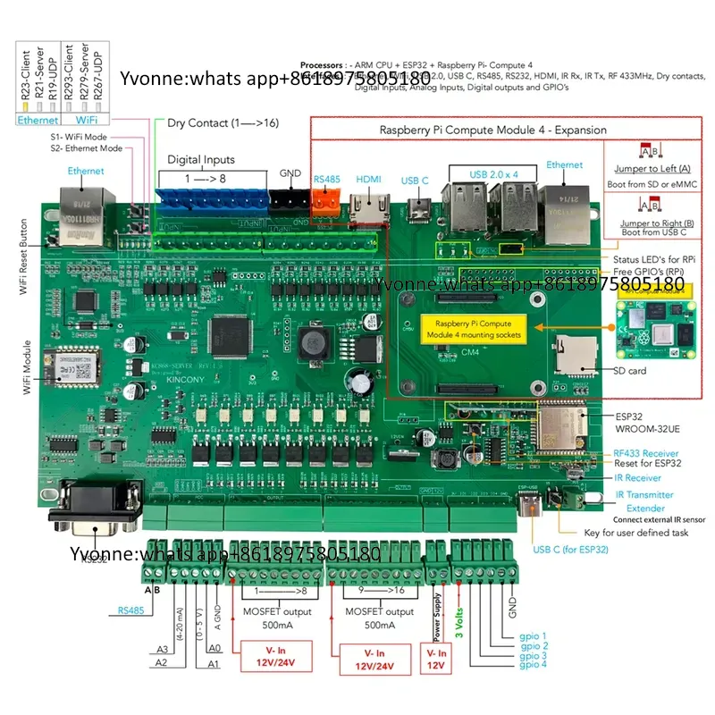 KC868-Server Ethernet Wifi RS2 - Diy Home Automation Server 评论和价格