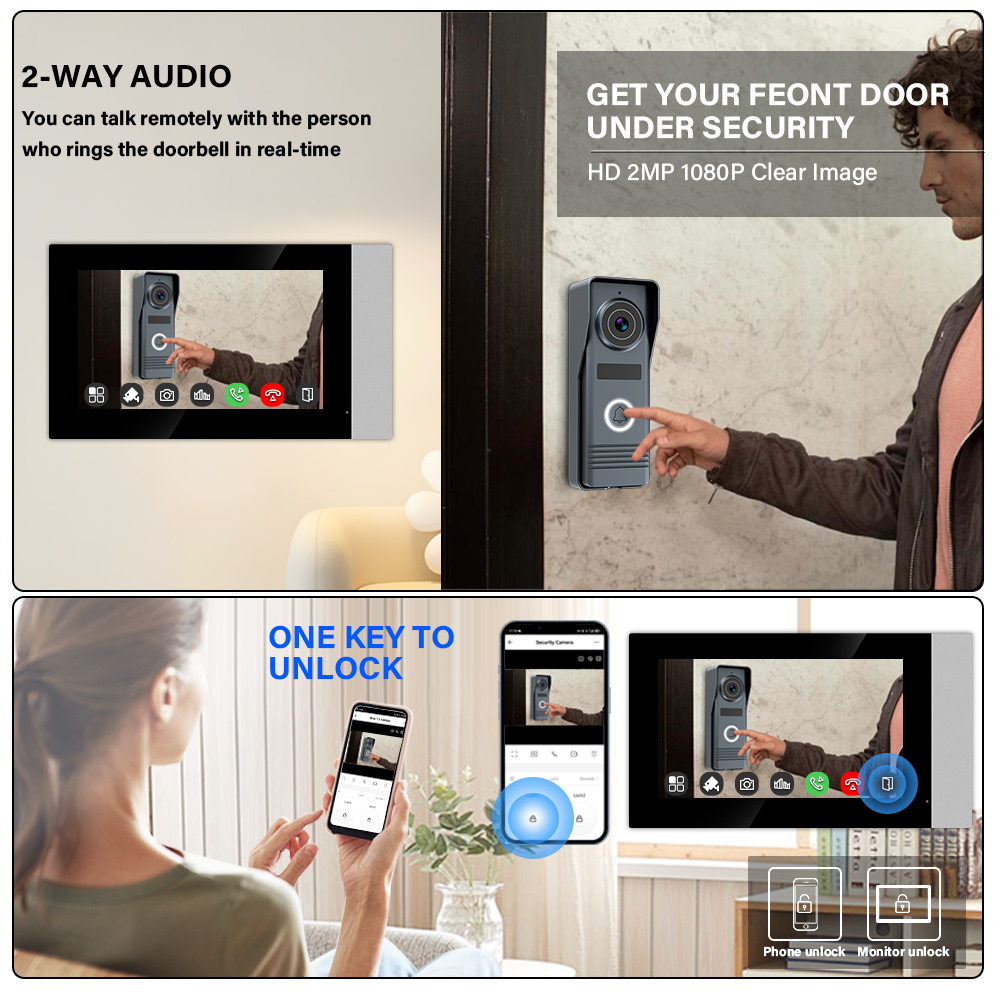 2-Wires Smart Home Wifi 1080P  - Smart Doorbell Wired 评论和价格