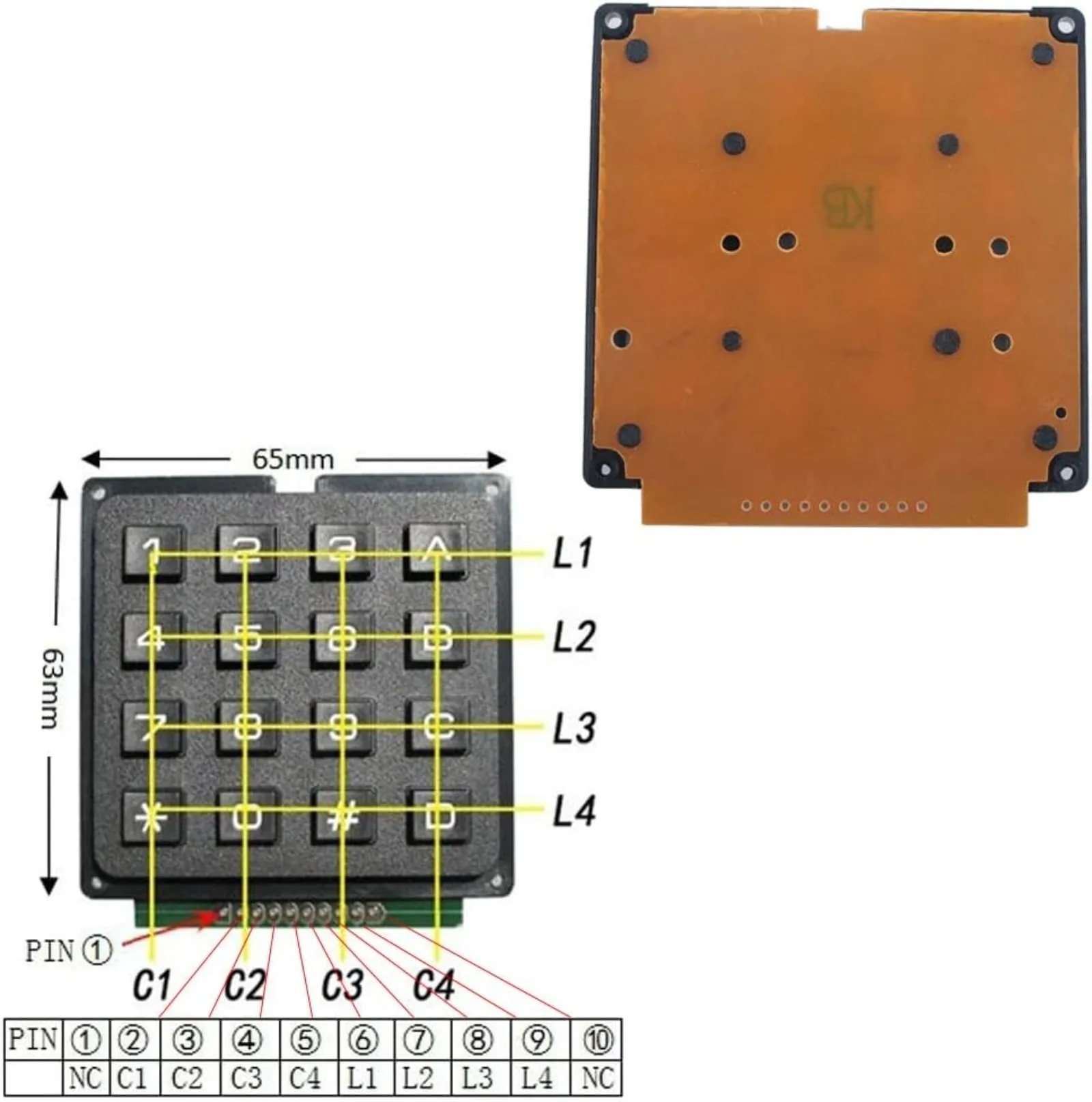 4x4 Matrix Membrane Keypad 16  - Home Automation Arduino 评论和价格