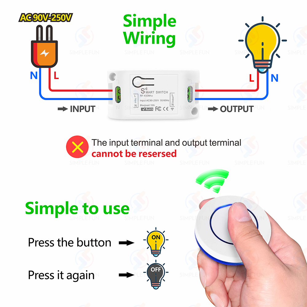 Wireless RF433MHz Remote Contr - Sonoff Basic Switch 评论和价格
