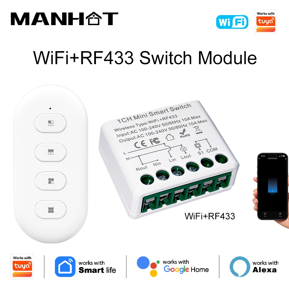 For Tuya WIFI 10A Smart Light  - Diy Home Automation Controller 评论和价格