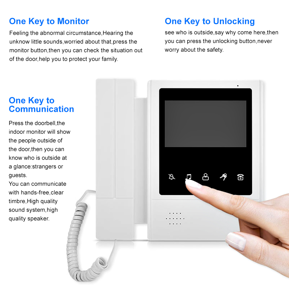 4.3 Inch LCD Video Intercom Sy - Smart Doorbell Wired 评论和价格