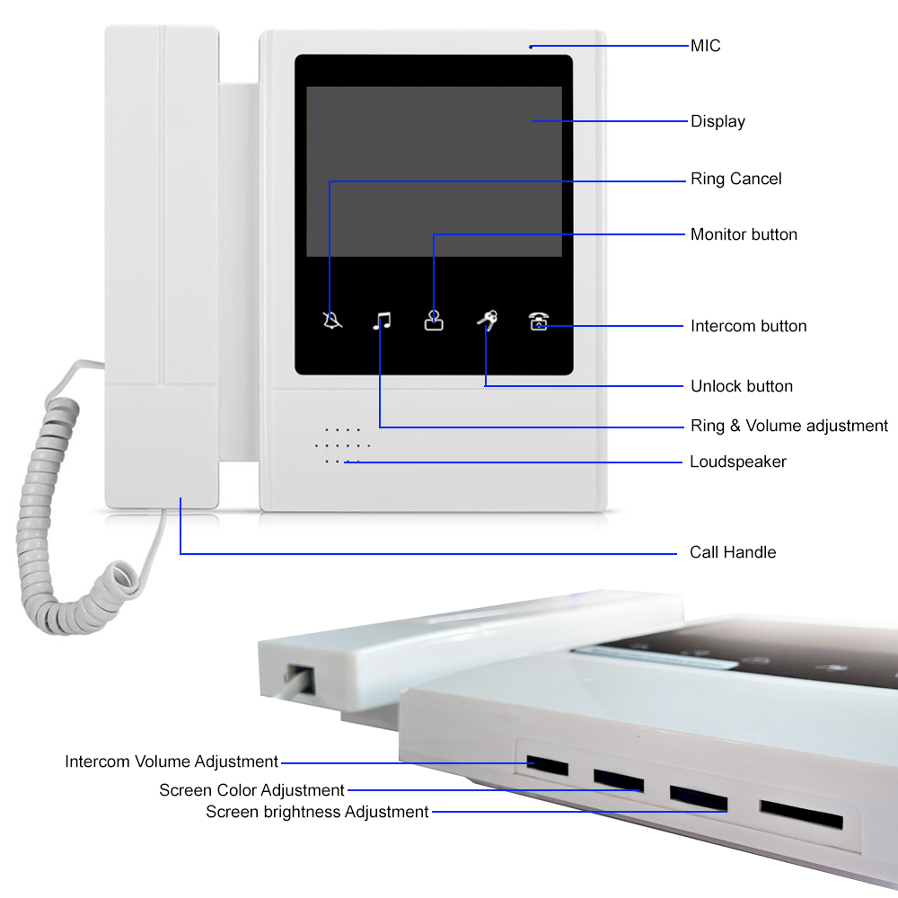 4.3 Inch LCD Video Intercom Sy - Smart Doorbell Wired 评论和价格