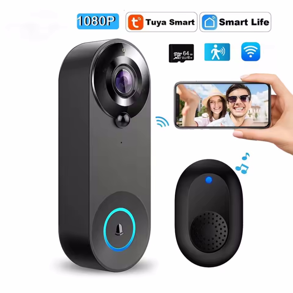Tuya 1080P Wireless WIFI Doorb - Smart Doorbell Wired 评论和价格
