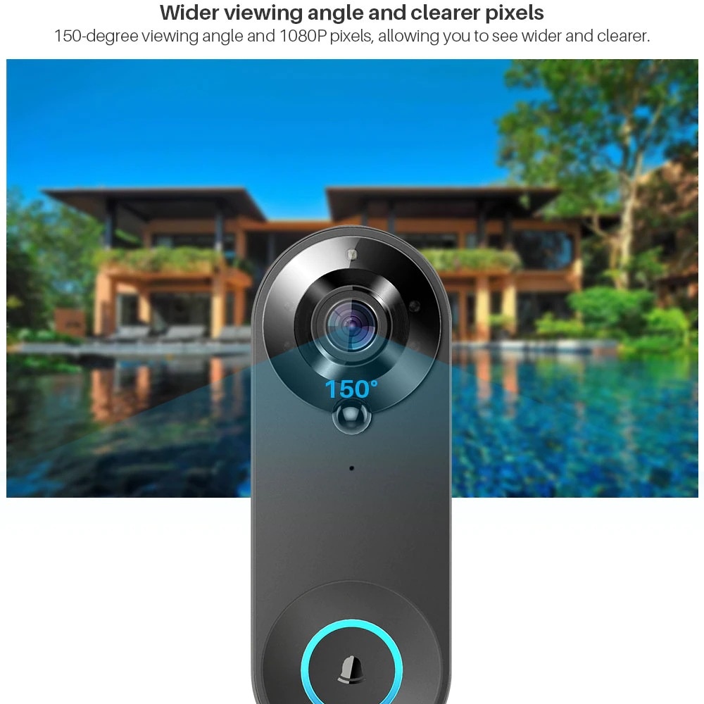Tuya 1080P Wireless WIFI Doorb - Smart Doorbell Wired 评论和价格