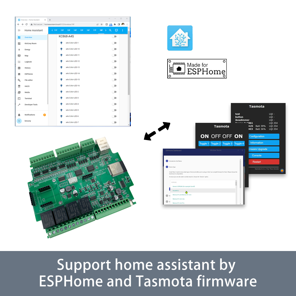KC868-A4S ESP32 ESPhome Tasmot - Home Automation With Arduino 评论和价格