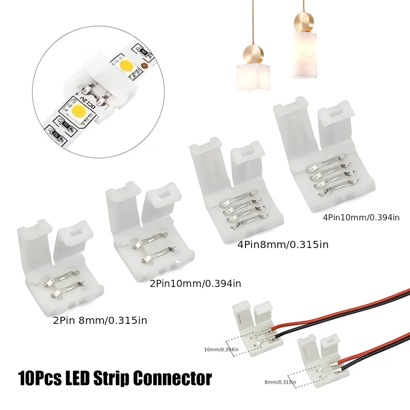 10Pcs LED Strip Connector 8MM  - Rgb Led Matrix 8X8 评论和价格