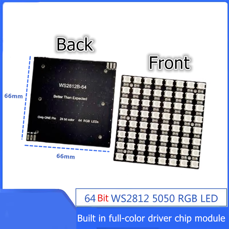 WS2812B 8x8 64Bit RGB LED Matr - Rgb Led Matrix 8X8 评论和价格