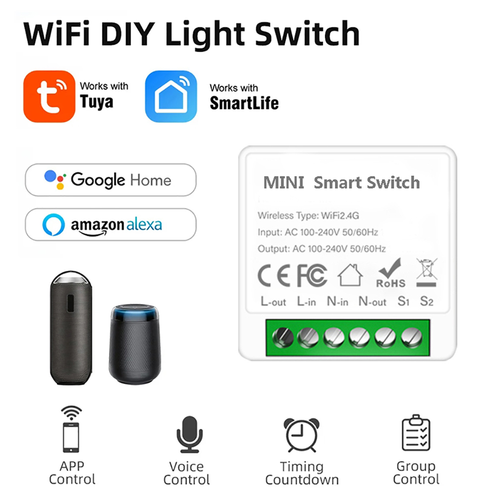 2 Way Control Tuya Mini 16A Wi - Diy Home Automation Controller 评论和价格