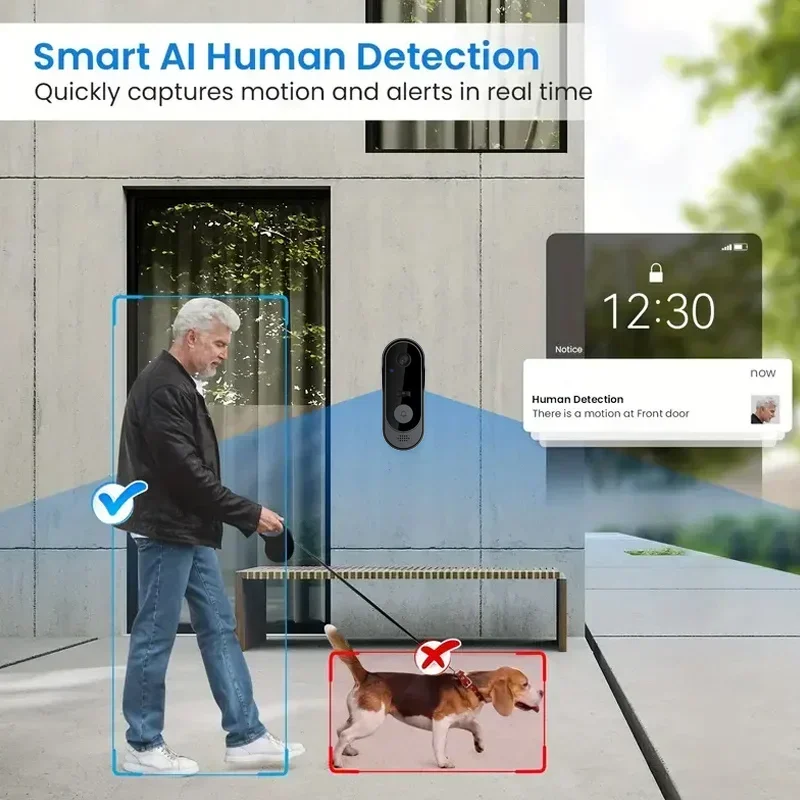 Video HD Wireless Waterproof D - Smart Doorbell Wired 评论和价格