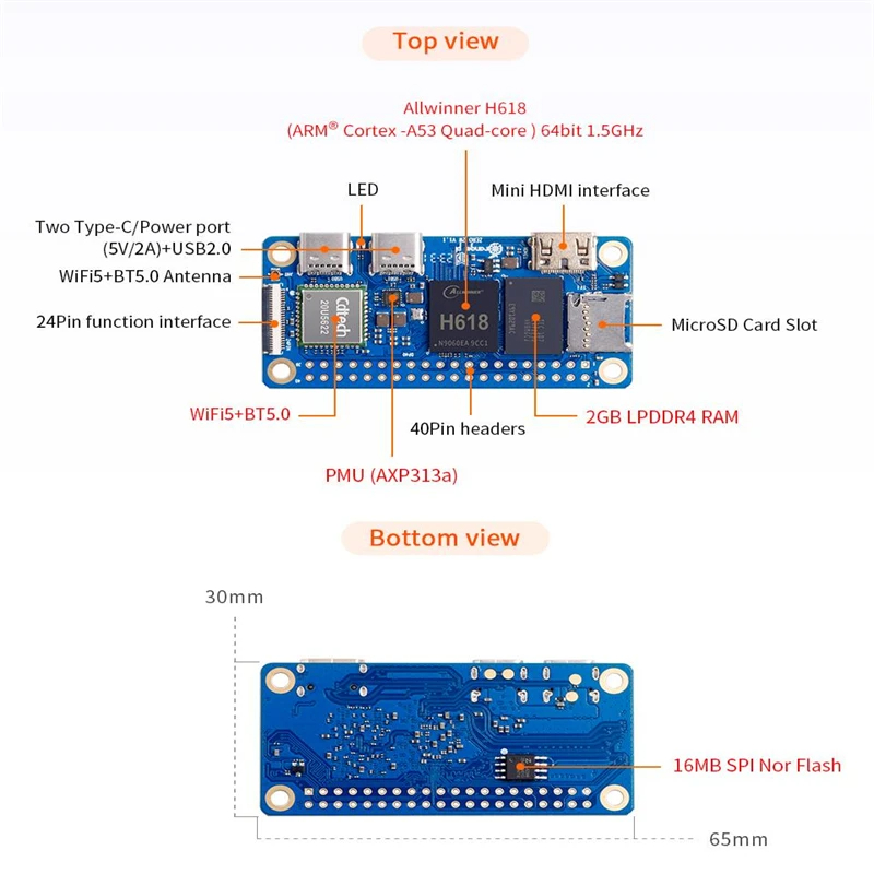 Orange Pi Zero 2 W 2GB RAM DDR - Pi Zero W Board 评论和价格