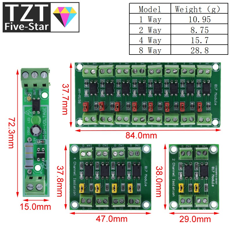 PC817 1 2 4 8 Channel Optocoup - Relay 8 Channel Board 评论和价格