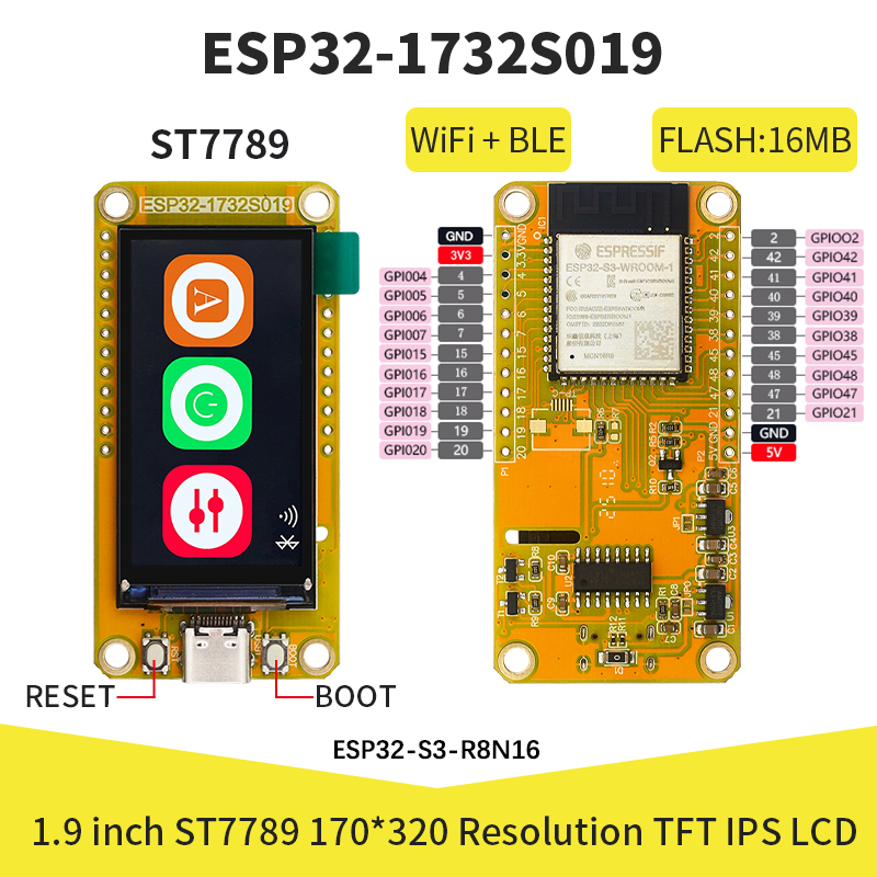 ESP32-S3 1.9 Inch IPS LCD 170* - Home Automation Arduino 评论和价格