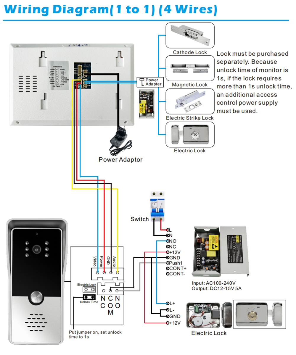 7inch Color Wired Video Interc - Smart Doorbell Wired 评论和价格