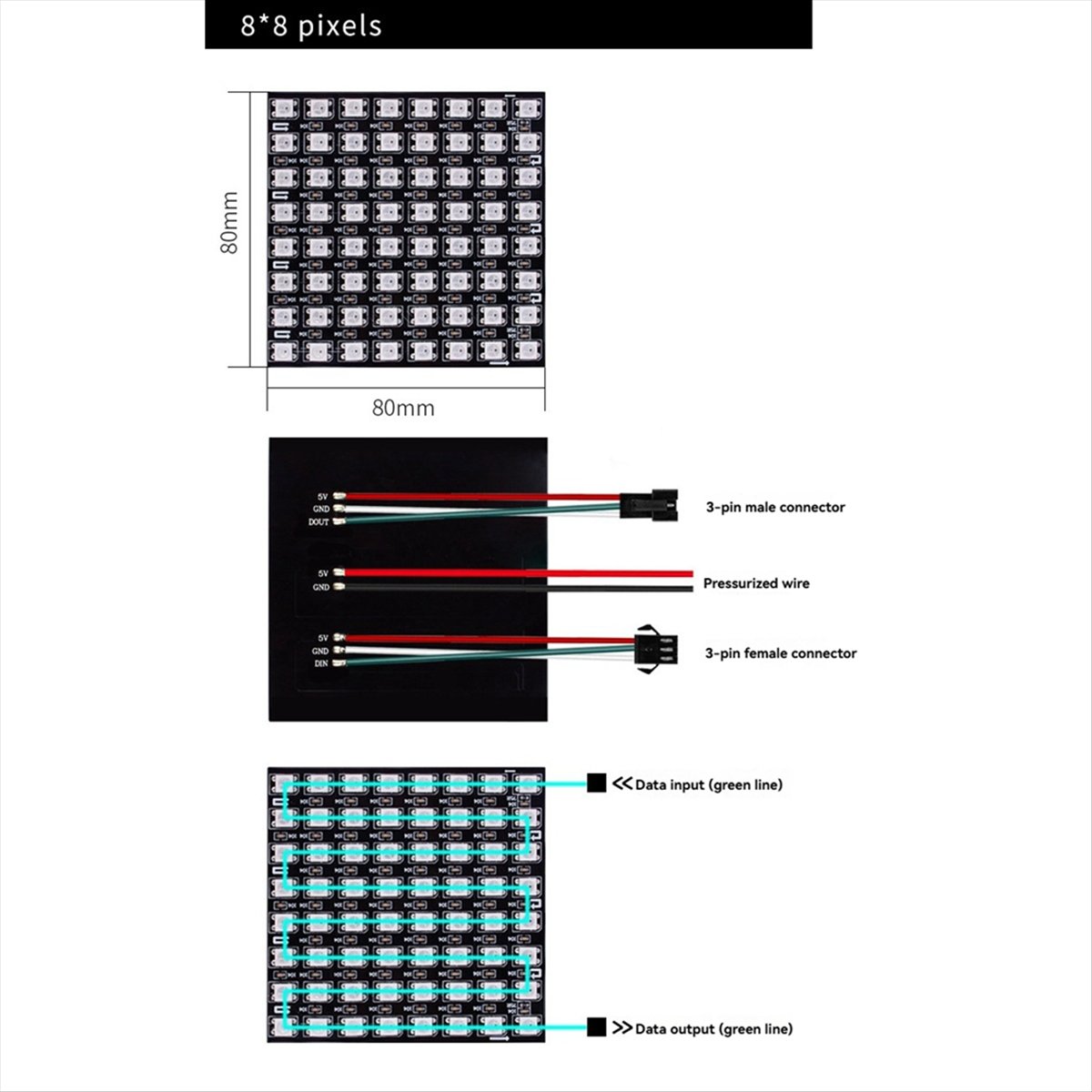 A36R WS2812B Dot Matrix Screen - Rgb Led Matrix 8X8 评论和价格