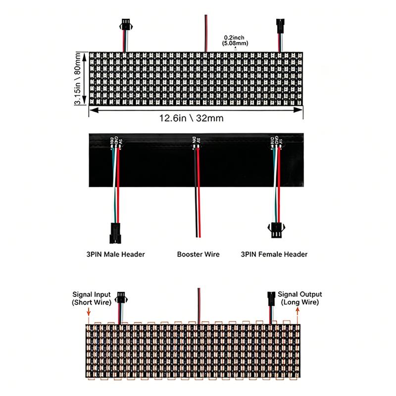 WS2812B Smart Pixel Module Mat - Rgb Led Matrix 8X8 评论和价格