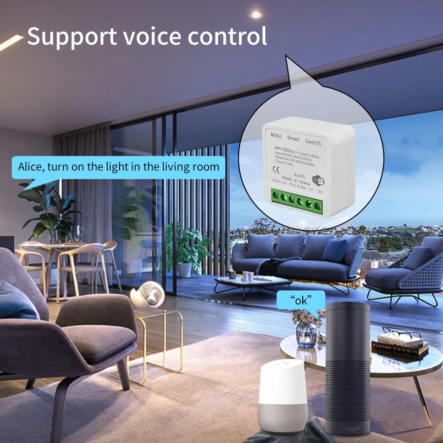 2 Way Mini DIY Smart Switch Tu - Home Automation Diy 评论和价格